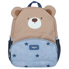 Blue & Beige Bear Backpack, 2, hi-res